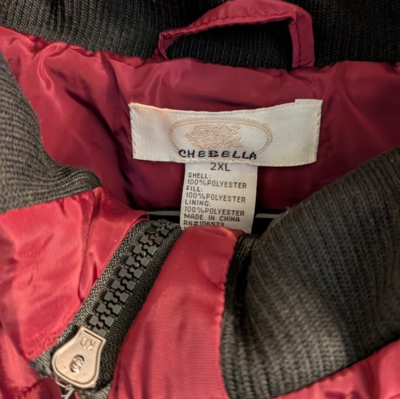 Quilted Burgundy Vest with Black Accents - Picture 6 of 7